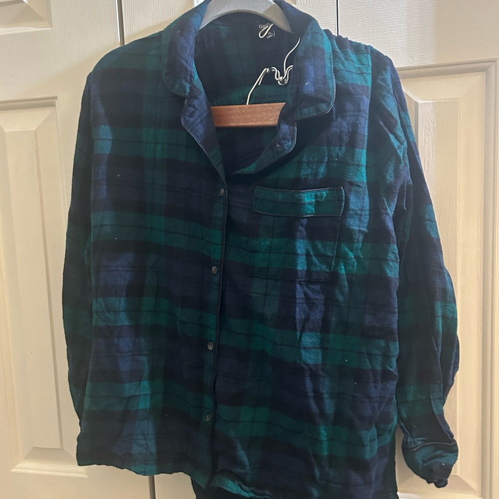 Plaid Button-Up Shirt